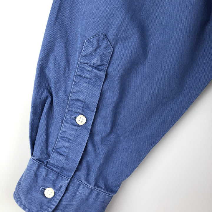 Ralph Lauren POLO by Ralph Lauren BLAIRE long-sleeved button-down shirt, men's size L cotton blue type Vintage Second Hand