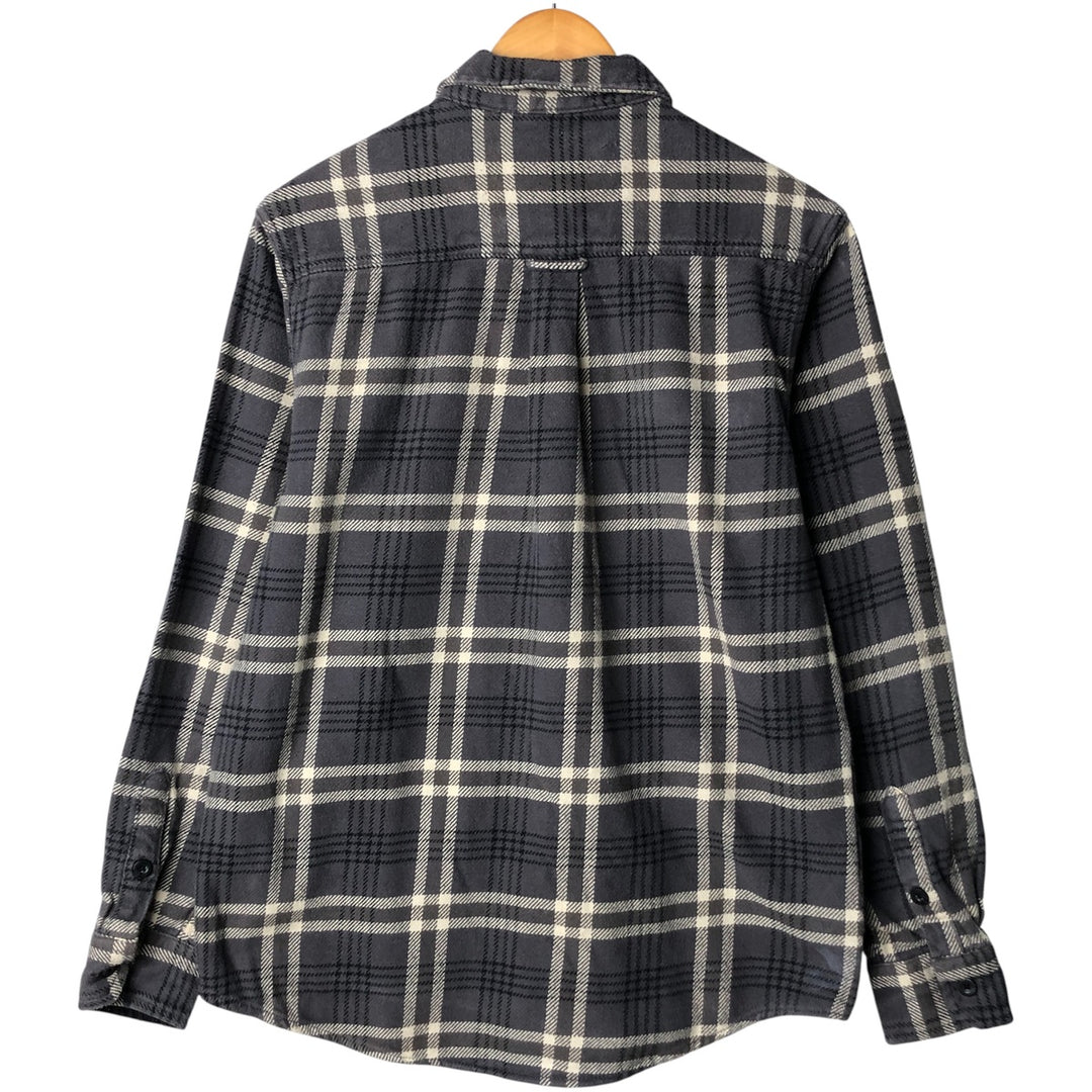 WOOLRICH Long Sleeve Flannel Check Shirt, Men's Size XL cotton gray type Vintage Second Hand