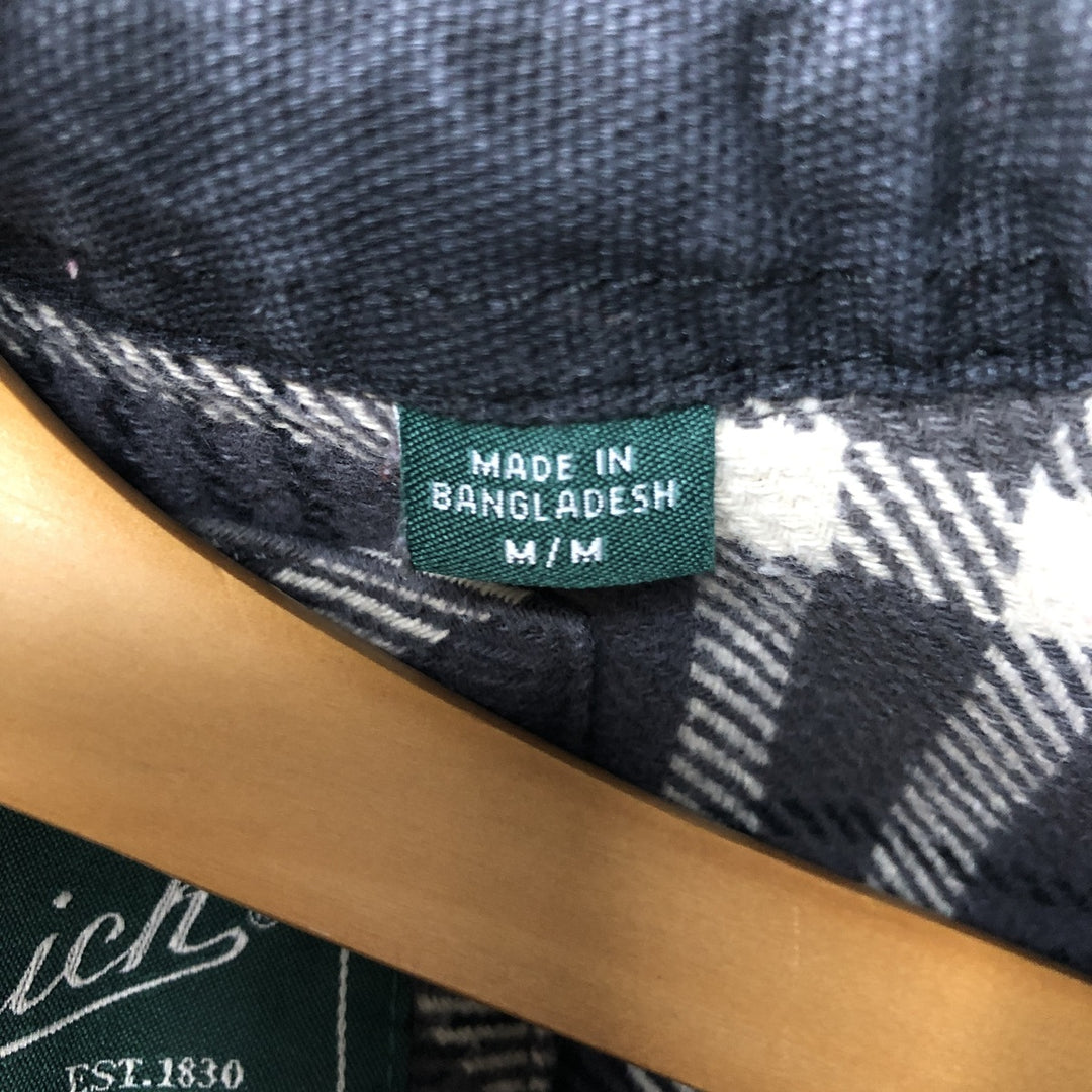 WOOLRICH Long Sleeve Flannel Check Shirt, Men's Size XL cotton gray type Vintage Second Hand