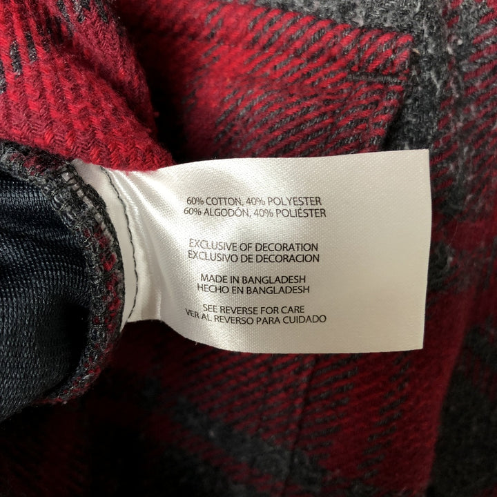 ORVIS Long Sleeve Flannel Check Shirt, Men's Size L cotton red type Vintage Second Hand