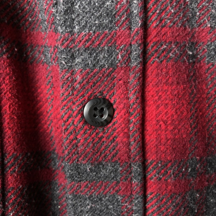 ORVIS Long Sleeve Flannel Check Shirt, Men's Size L cotton red type Vintage Second Hand