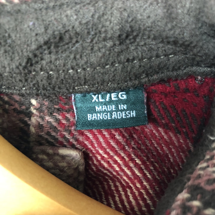 ORVIS Ombre Check Long Sleeve Flannel Check Shirt, Men's XL cotton red type Vintage Second Hand