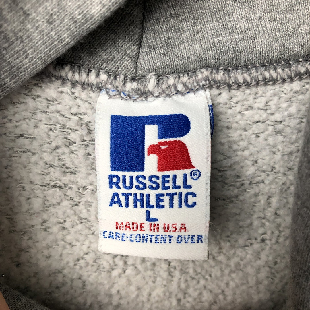 Vintage 90'S Russell pullover sweatshirt, made in the USA, size L, men's polyester gray type Vintage Second Hand