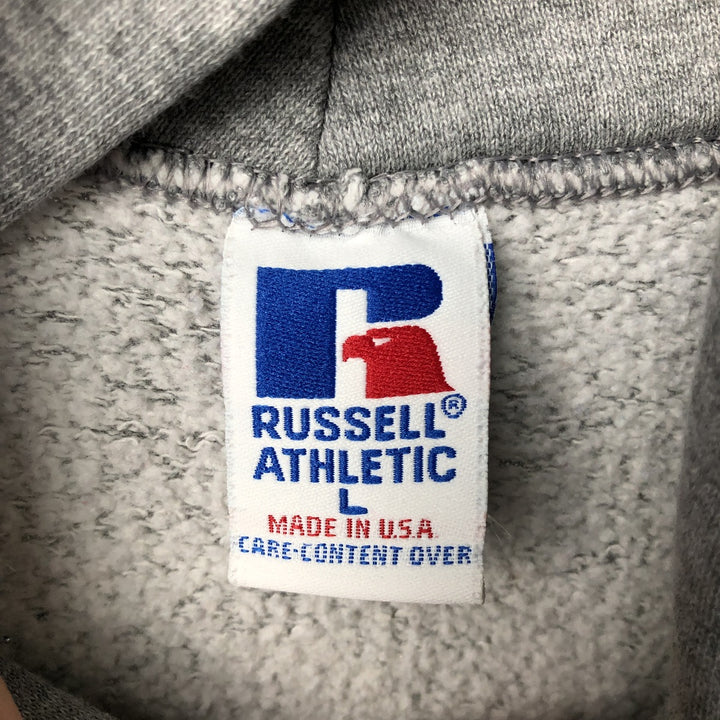 Vintage 90'S Russell pullover sweatshirt, made in the USA, size L, men's polyester gray type Vintage Second Hand