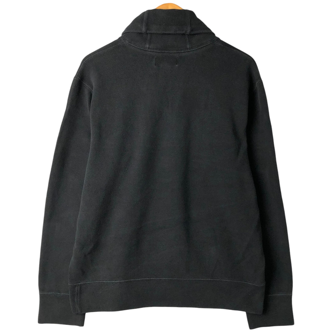 POLO by Ralph Lauren shawl collar sweatshirt with one-point logo, size L, men's cotton black type Vintage Second Hand