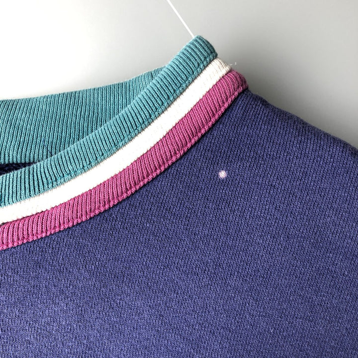 Vintage 80s-90'S Lacoste IZOD logo sweatshirt, made in the USA, men's size L cotton purple type Vintage Second Hand