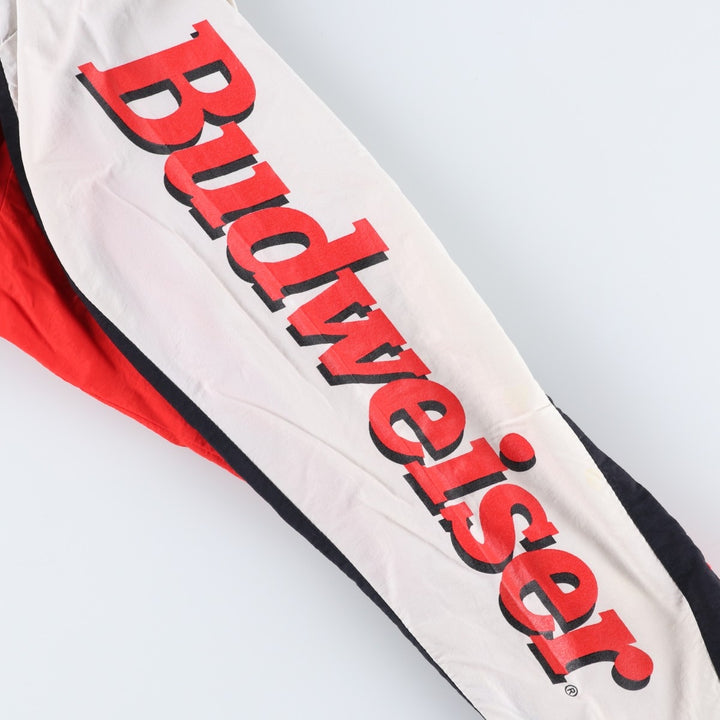Budweiser Racing Nylon Jacket, Made in USA, Men's XL Nylon red type Vintage Second Hand