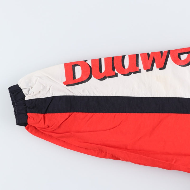 Budweiser Racing Nylon Jacket, Made in USA, Men's XL Nylon red type Vintage Second Hand