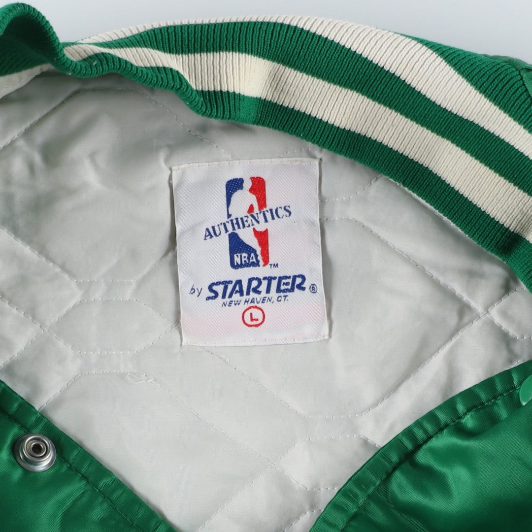 Starter NBA Boston Celtics Padded Nylon Stadium Jacket, Made in USA, Men's Size L Nylon green type Vintage Second Hand
