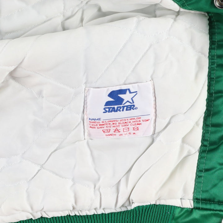 Starter NBA Boston Celtics Padded Nylon Stadium Jacket, Made in USA, Men's Size L Nylon green type Vintage Second Hand
