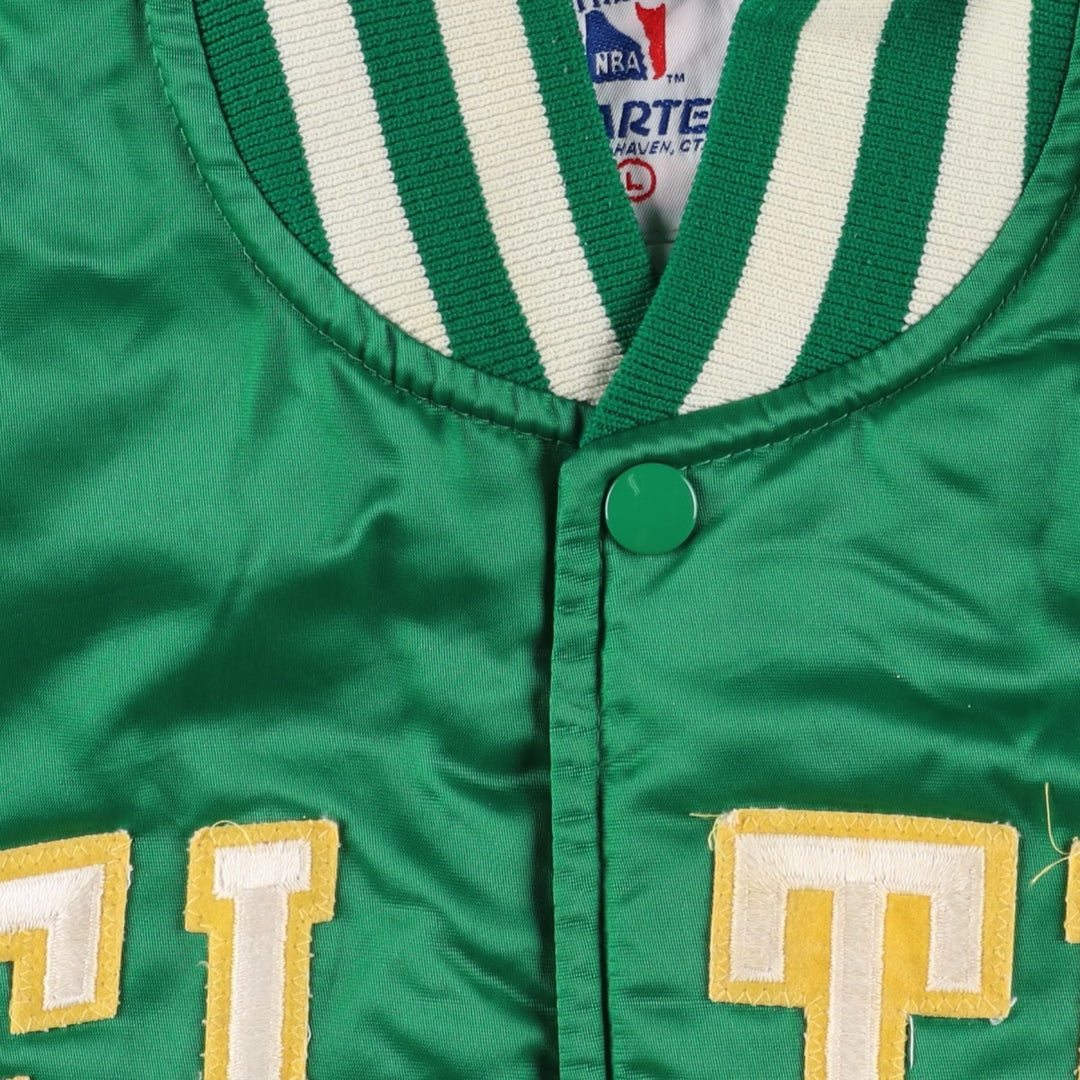 Starter NBA Boston Celtics Padded Nylon Stadium Jacket, Made in USA, Men's Size L Nylon green type Vintage Second Hand