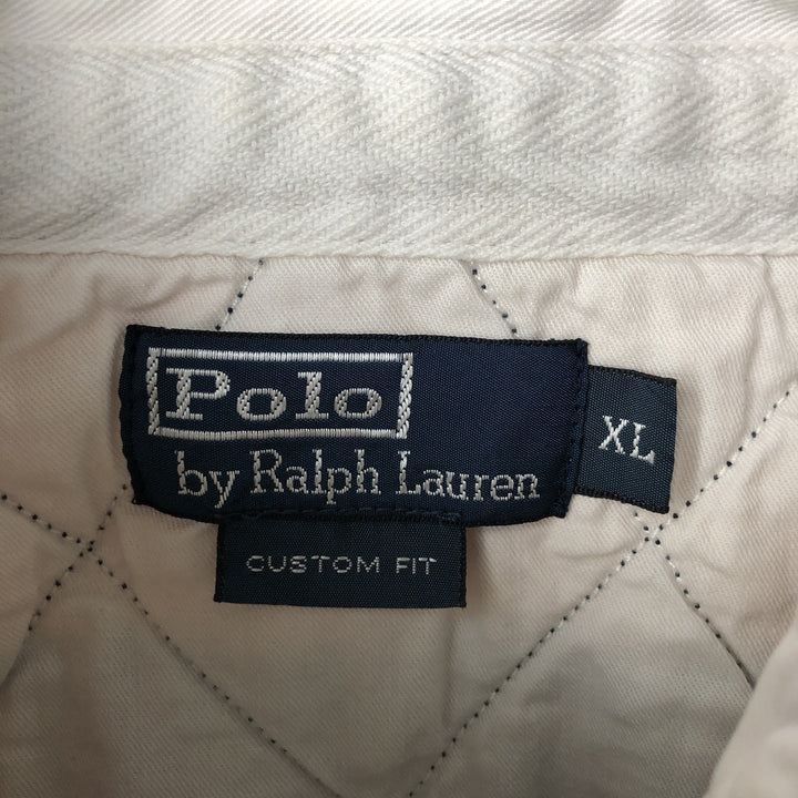 Ralph Lauren POLO by Ralph Lauren CUSTOM FIT Border Pattern Long Sleeve Rugby Shirt Men's XL cotton yellow type Vintage Second Hand