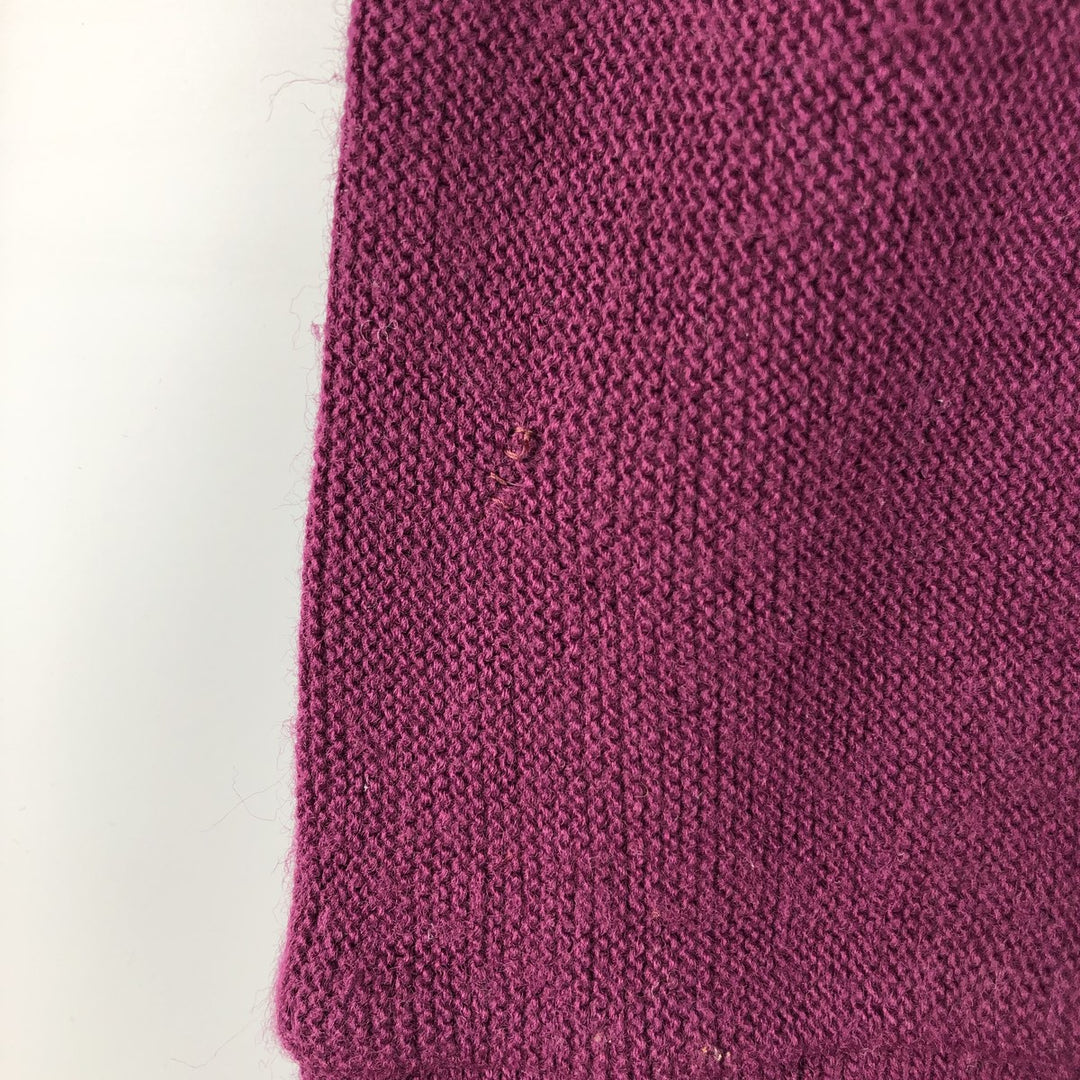 IZOD Acrylic Knit Cardigan, Men's Size L acrylic Purple type red-purple Vintage Second Hand