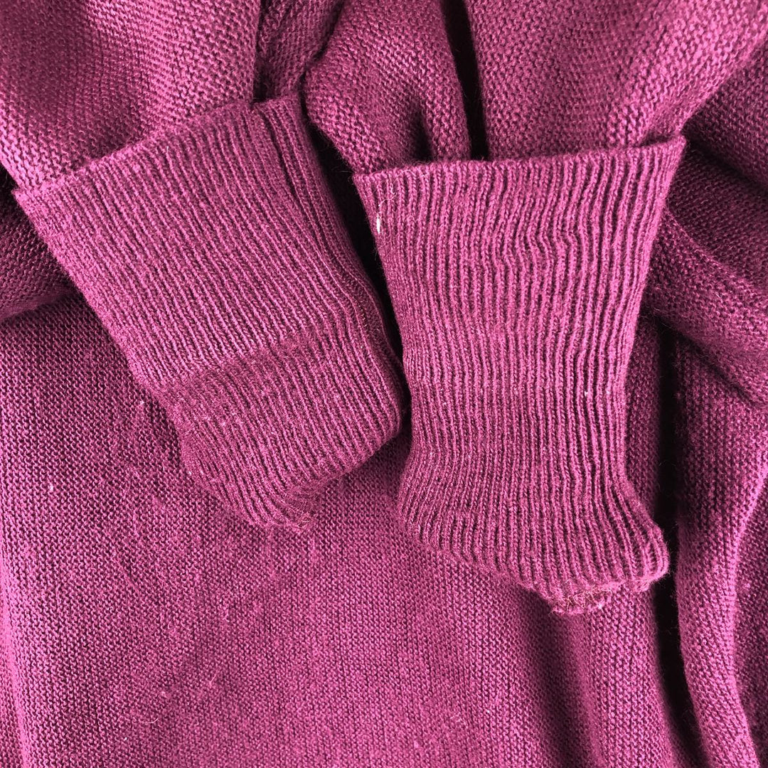 IZOD Acrylic Knit Cardigan, Men's Size L acrylic Purple type red-purple Vintage Second Hand