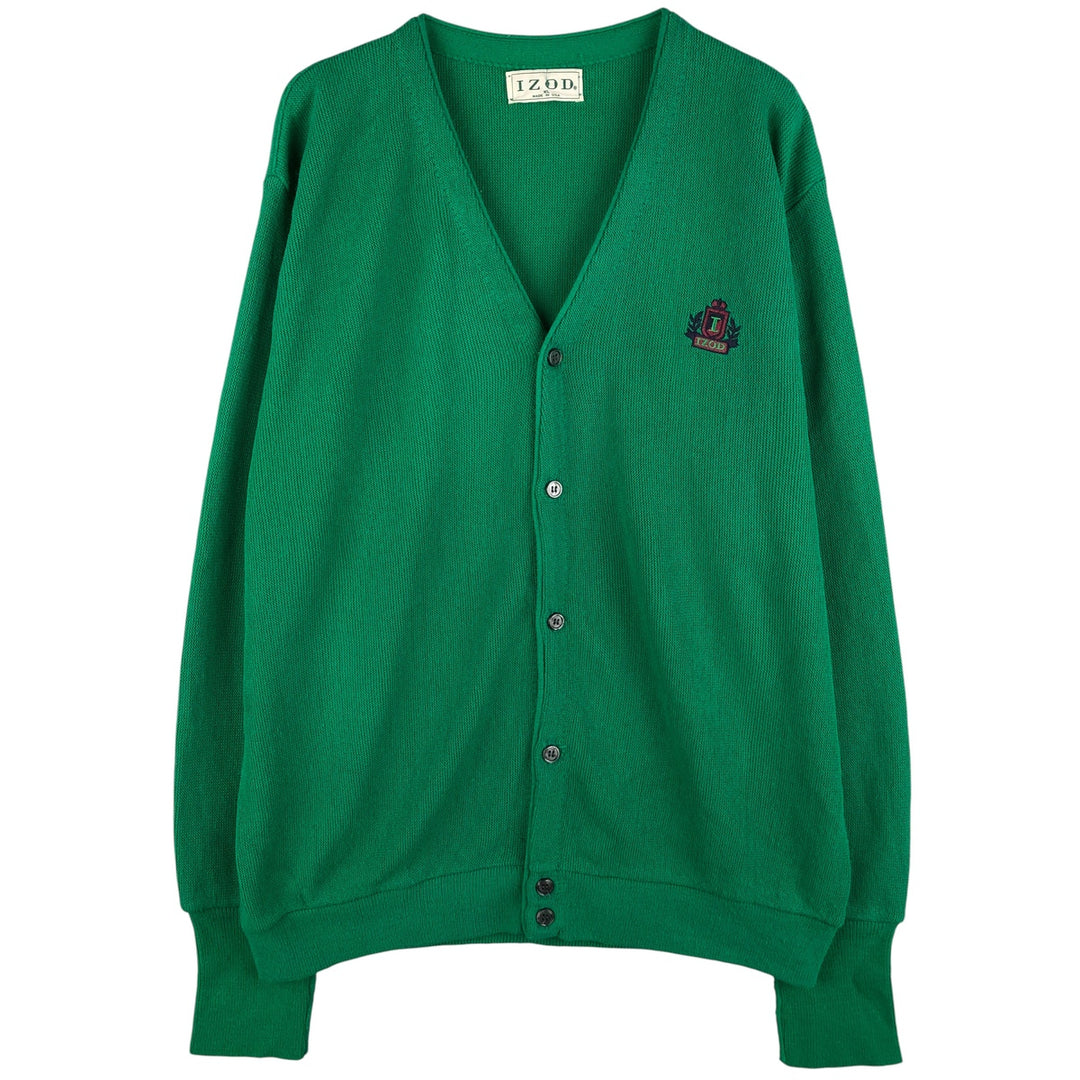 90'S IZOD acrylic knit cardigan, made in the USA, men's size XL, vintage acrylic green type Vintage Second Hand