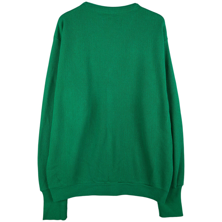 90'S IZOD acrylic knit cardigan, made in the USA, men's size XL, vintage acrylic green type Vintage Second Hand