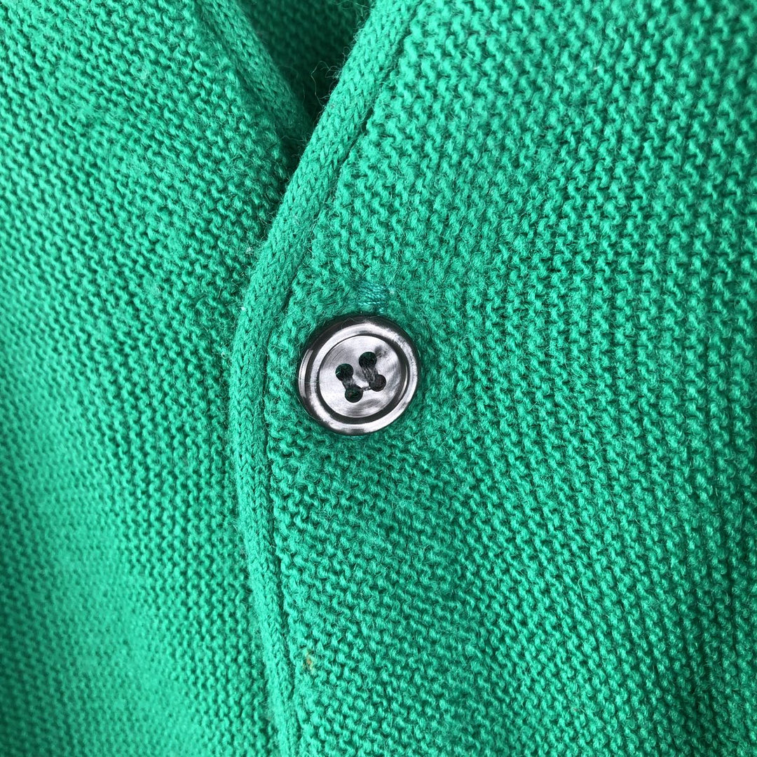 90'S IZOD acrylic knit cardigan, made in the USA, men's size XL, vintage acrylic green type Vintage Second Hand