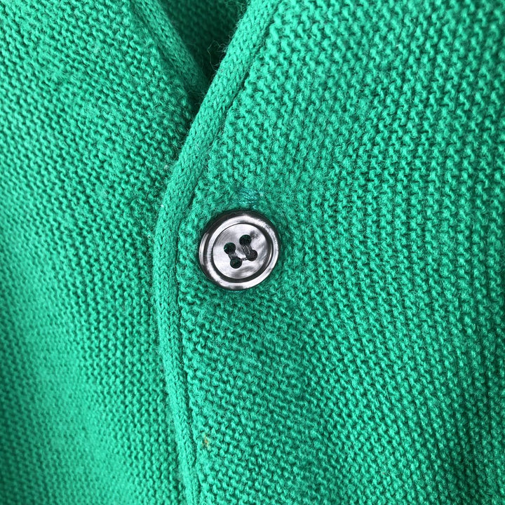 90'S IZOD acrylic knit cardigan, made in the USA, men's size XL, vintage acrylic green type Vintage Second Hand