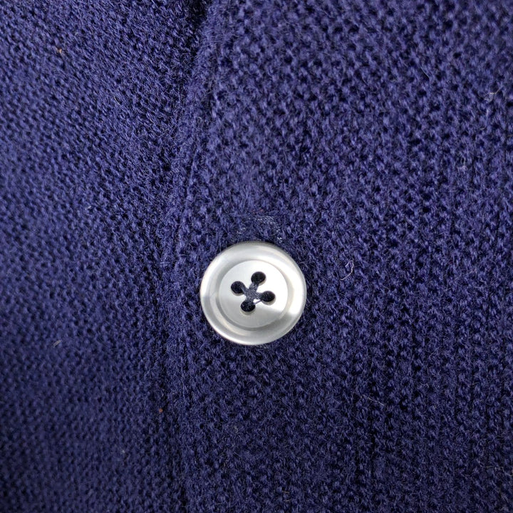 Vintage 90'S DAVID TAYLOR acrylic knit cardigan, made in the USA, men's size XL acrylic navy blue type Vintage Second Hand
