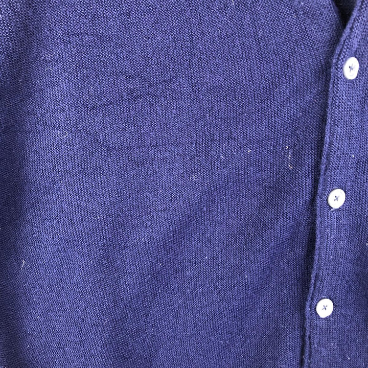 Vintage 90'S DAVID TAYLOR acrylic knit cardigan, made in the USA, men's size XL acrylic navy blue type Vintage Second Hand