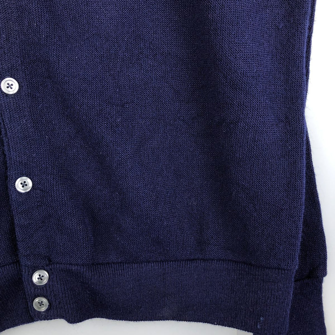 Vintage 90'S DAVID TAYLOR acrylic knit cardigan, made in the USA, men's size XL acrylic navy blue type Vintage Second Hand