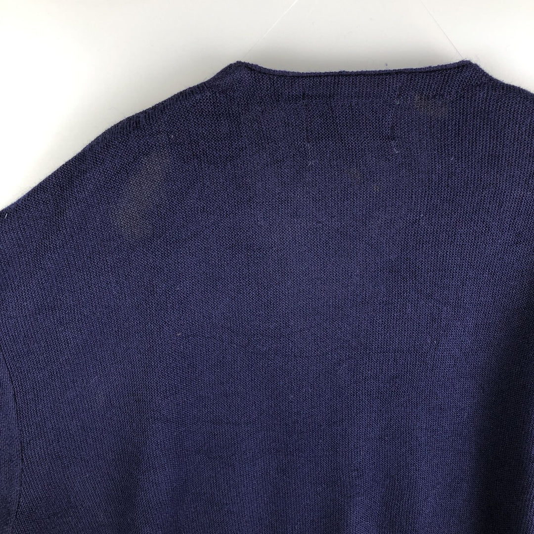 Vintage 90'S DAVID TAYLOR acrylic knit cardigan, made in the USA, men's size XL acrylic navy blue type Vintage Second Hand
