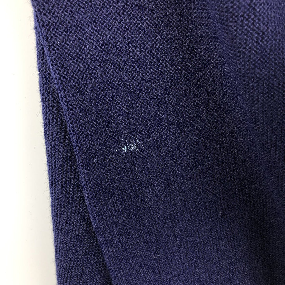 Vintage 90'S DAVID TAYLOR acrylic knit cardigan, made in the USA, men's size XL acrylic navy blue type Vintage Second Hand