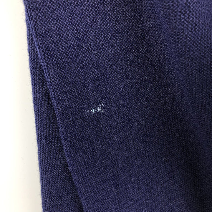 Vintage 90'S DAVID TAYLOR acrylic knit cardigan, made in the USA, men's size XL acrylic navy blue type Vintage Second Hand