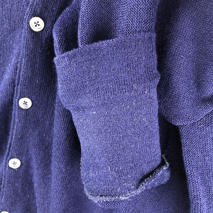 Vintage 90'S DAVID TAYLOR acrylic knit cardigan, made in the USA, men's size XL acrylic navy blue type Vintage Second Hand
