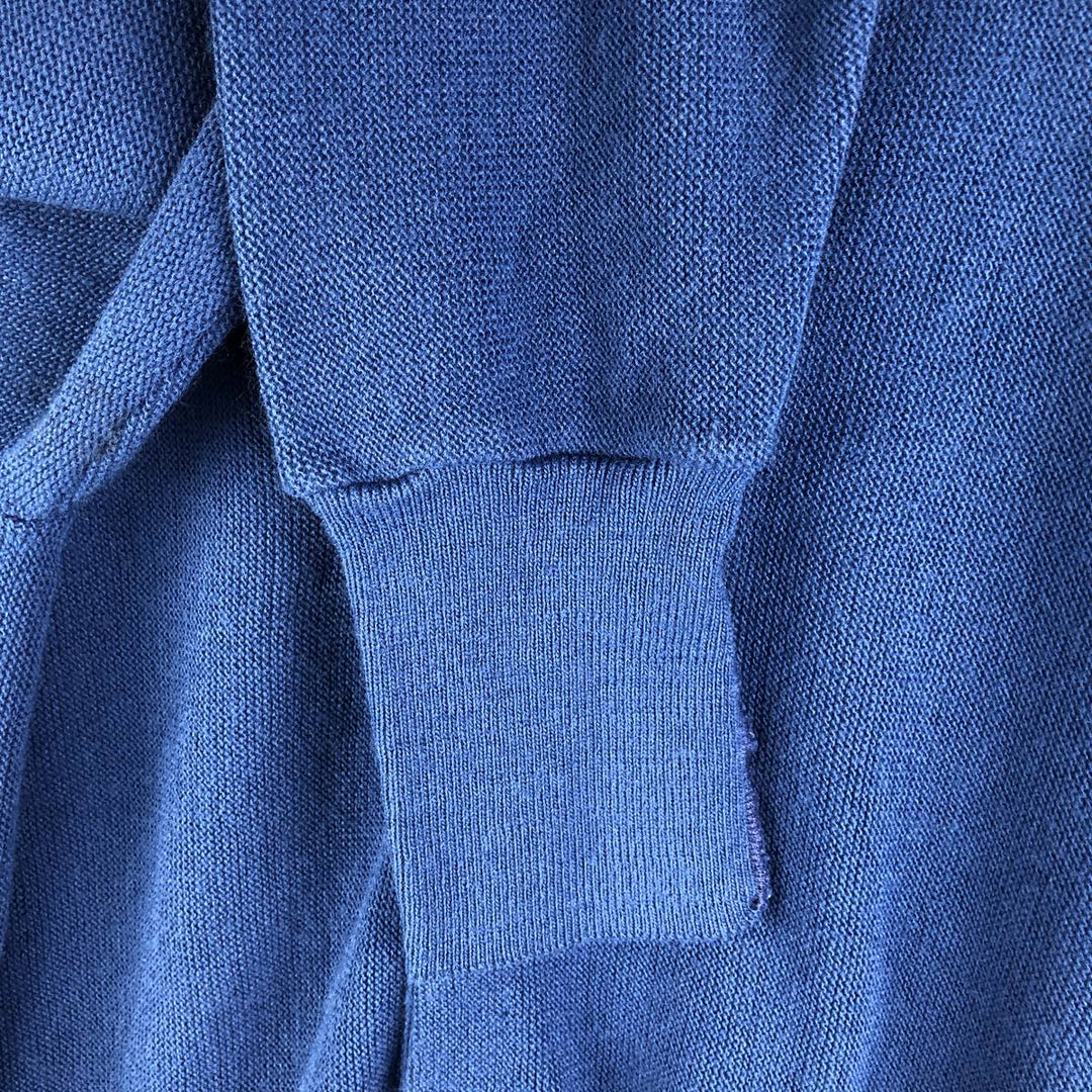 90'S Arrow Tournament Acrylic Knit Cardigan, Made in USA, Men's Size Medium, Vintage acrylic blue type Vintage Second Hand