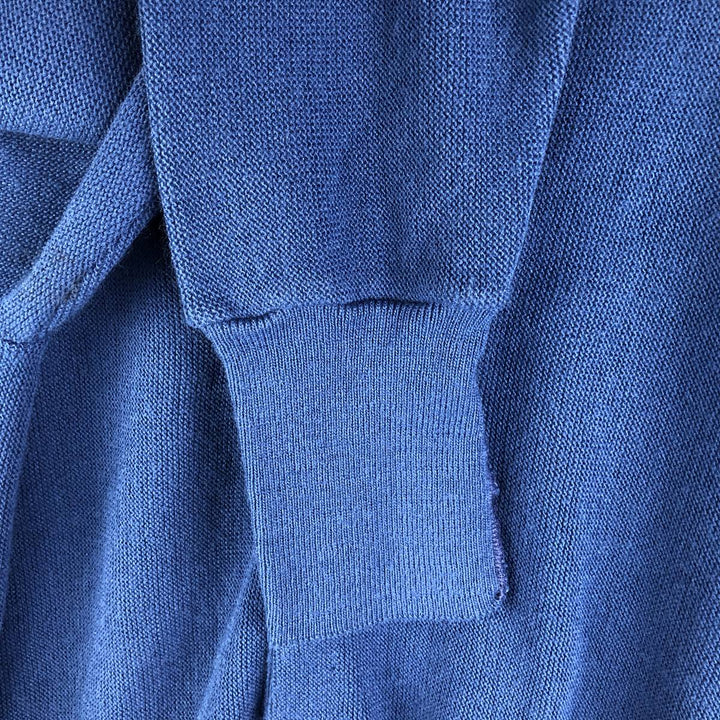 90'S Arrow Tournament Acrylic Knit Cardigan, Made in USA, Men's Size Medium, Vintage acrylic blue type Vintage Second Hand