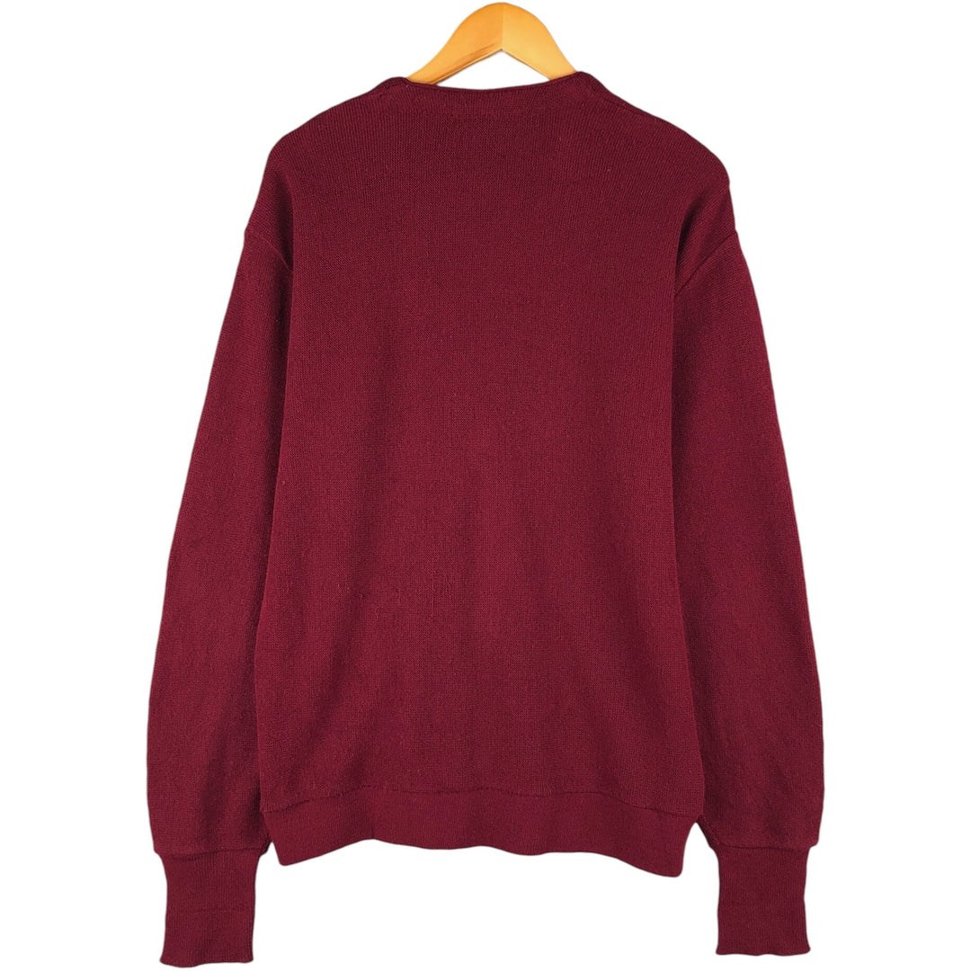 Jantzen knit cardigan, made in the USA, men's size L unclear wine-red Vintage Second Hand