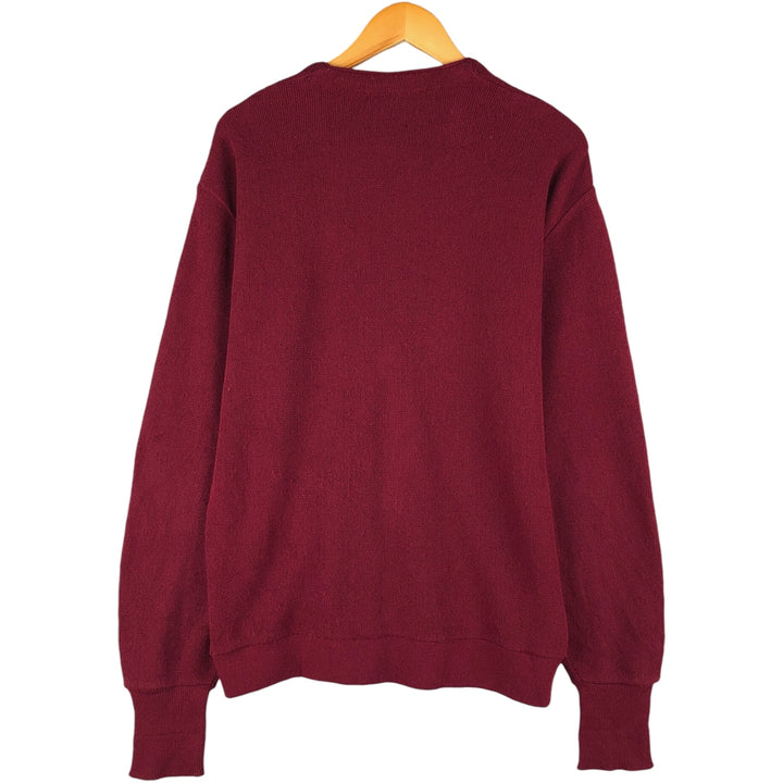 Jantzen knit cardigan, made in the USA, men's size L unclear wine-red Vintage Second Hand