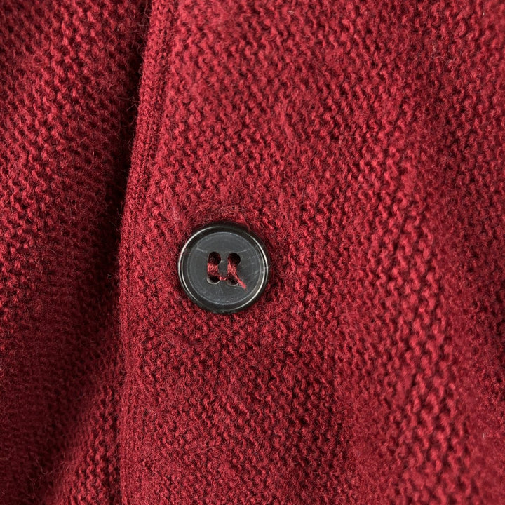 Jantzen knit cardigan, made in the USA, men's size L unclear wine-red Vintage Second Hand