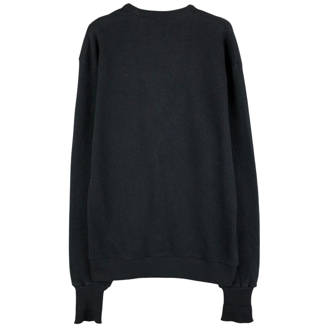 Vintage 1980'S Jantzen acrylic knit cardigan, made in the USA, size L, men's unclear black type Vintage Second Hand