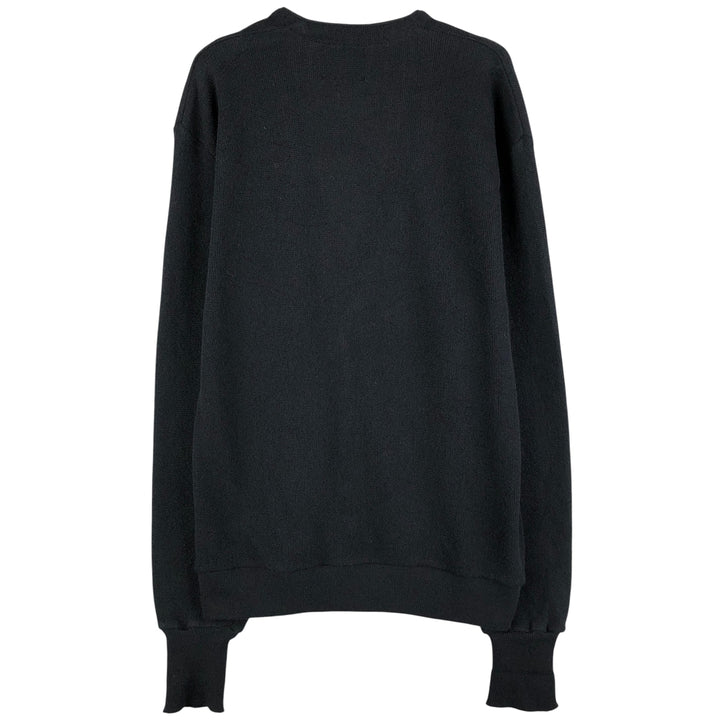 Vintage 1980'S Jantzen acrylic knit cardigan, made in the USA, size L, men's unclear black type Vintage Second Hand