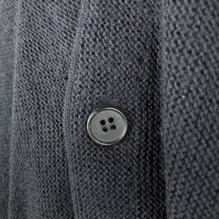 Vintage 1980'S Jantzen acrylic knit cardigan, made in the USA, size L, men's unclear black type Vintage Second Hand