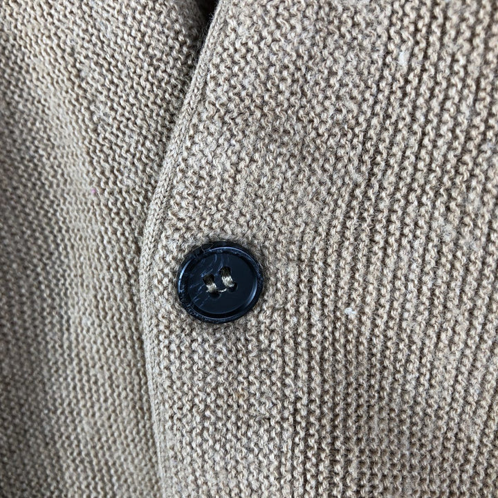 90'S Jantzen acrylic knit cardigan, made in the USA, men's size L, vintage acrylic beige type brown Vintage Second Hand
