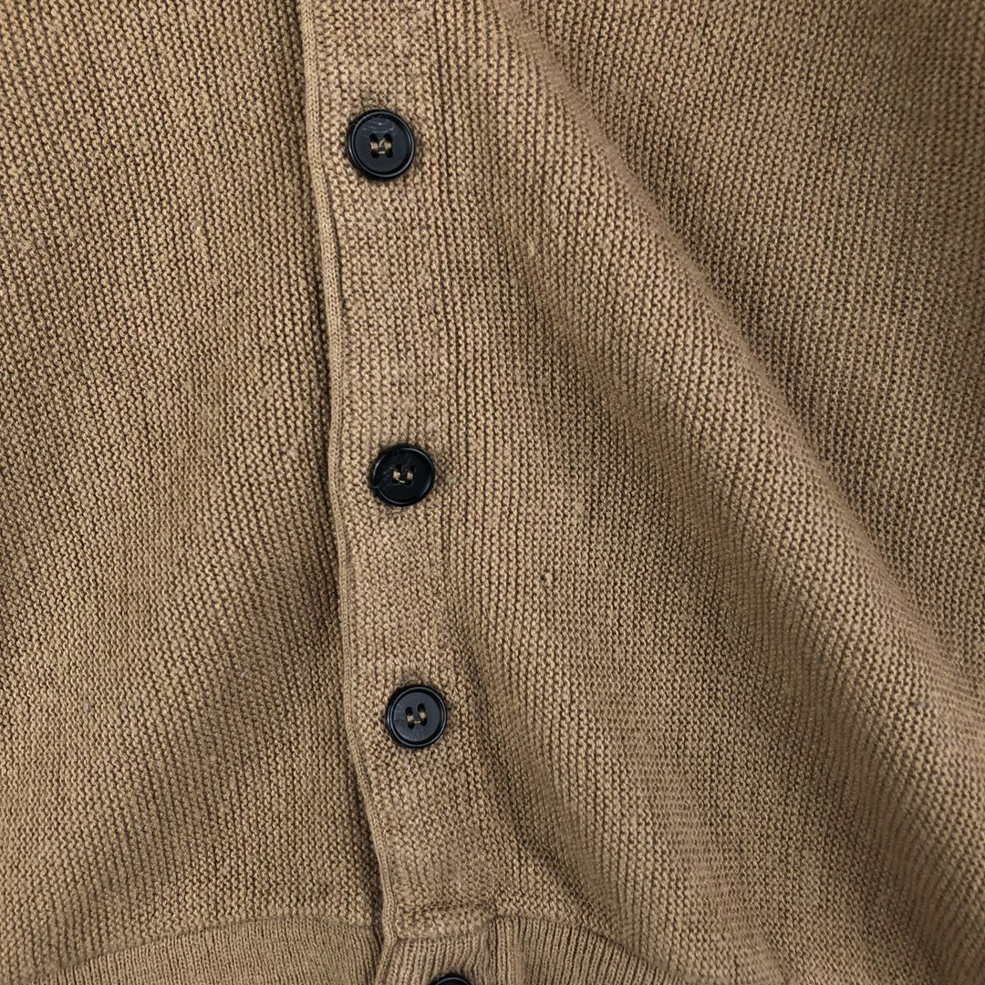 90'S Jantzen acrylic knit cardigan, made in the USA, men's size L, vintage acrylic beige type brown Vintage Second Hand