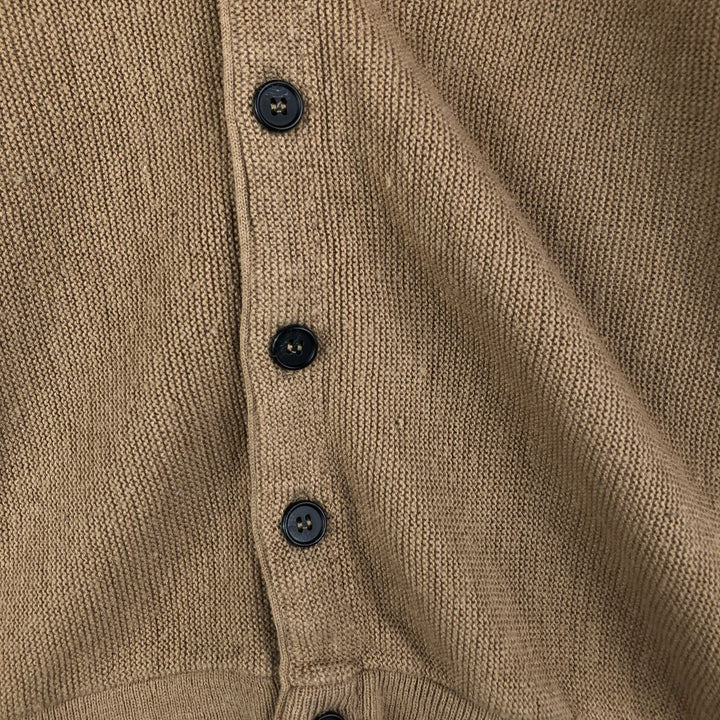 90'S Jantzen acrylic knit cardigan, made in the USA, men's size L, vintage acrylic beige type brown Vintage Second Hand