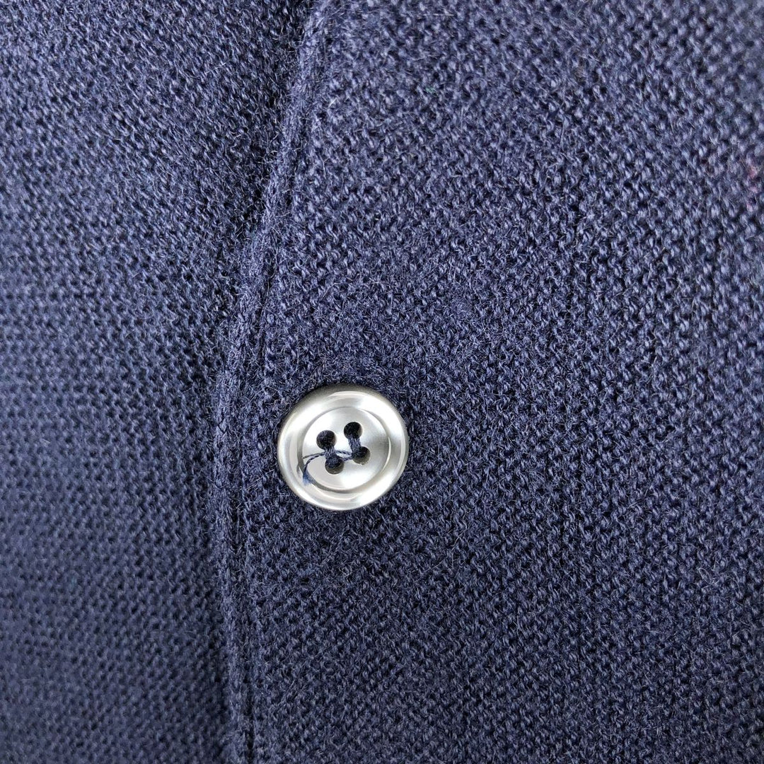 Vintage 80s-90'S Arnold Palmer acrylic knit cardigan, made in the USA, size L, men's acrylic navy blue type Vintage Second Hand
