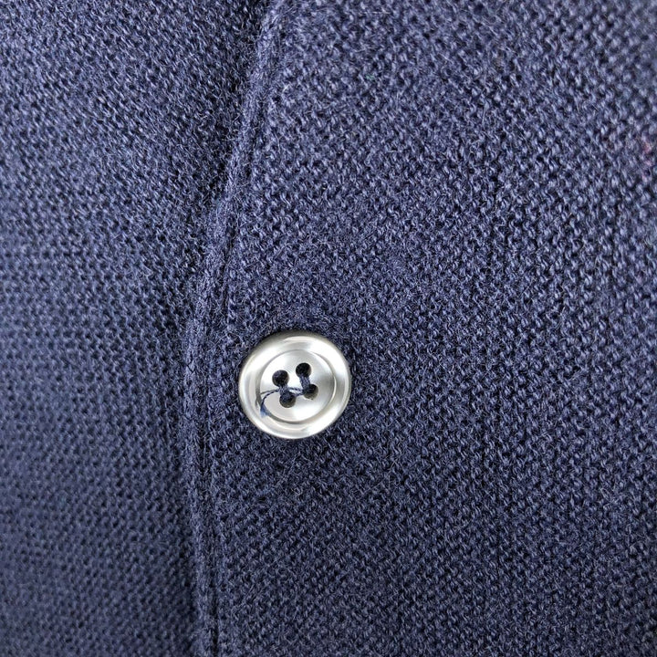 Vintage 80s-90'S Arnold Palmer acrylic knit cardigan, made in the USA, size L, men's acrylic navy blue type Vintage Second Hand