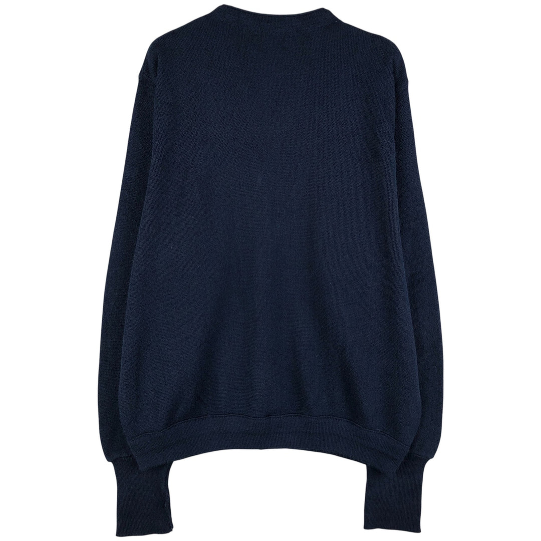 Vintage IZOD acrylic knit cardigan, made in the USA, men's size XL acrylic navy blue type Vintage Second Hand