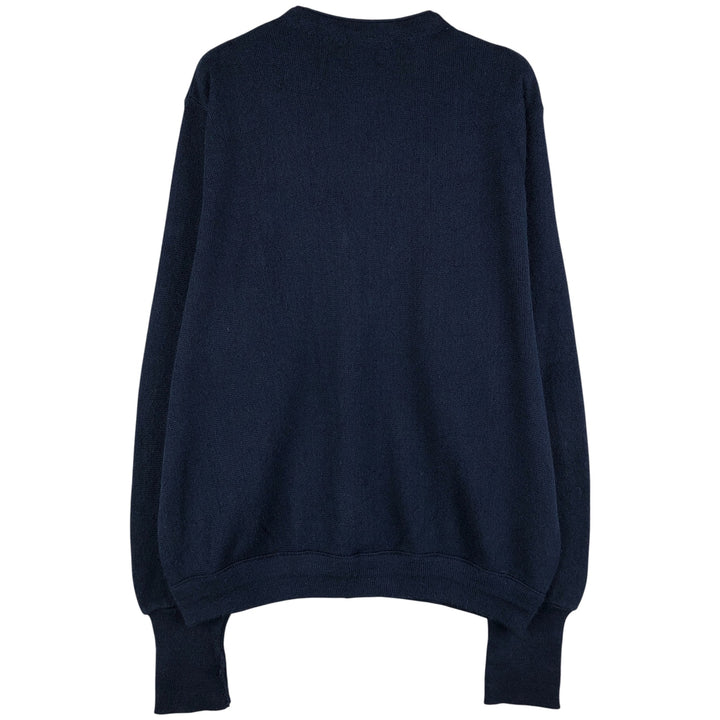 Vintage IZOD acrylic knit cardigan, made in the USA, men's size XL acrylic navy blue type Vintage Second Hand