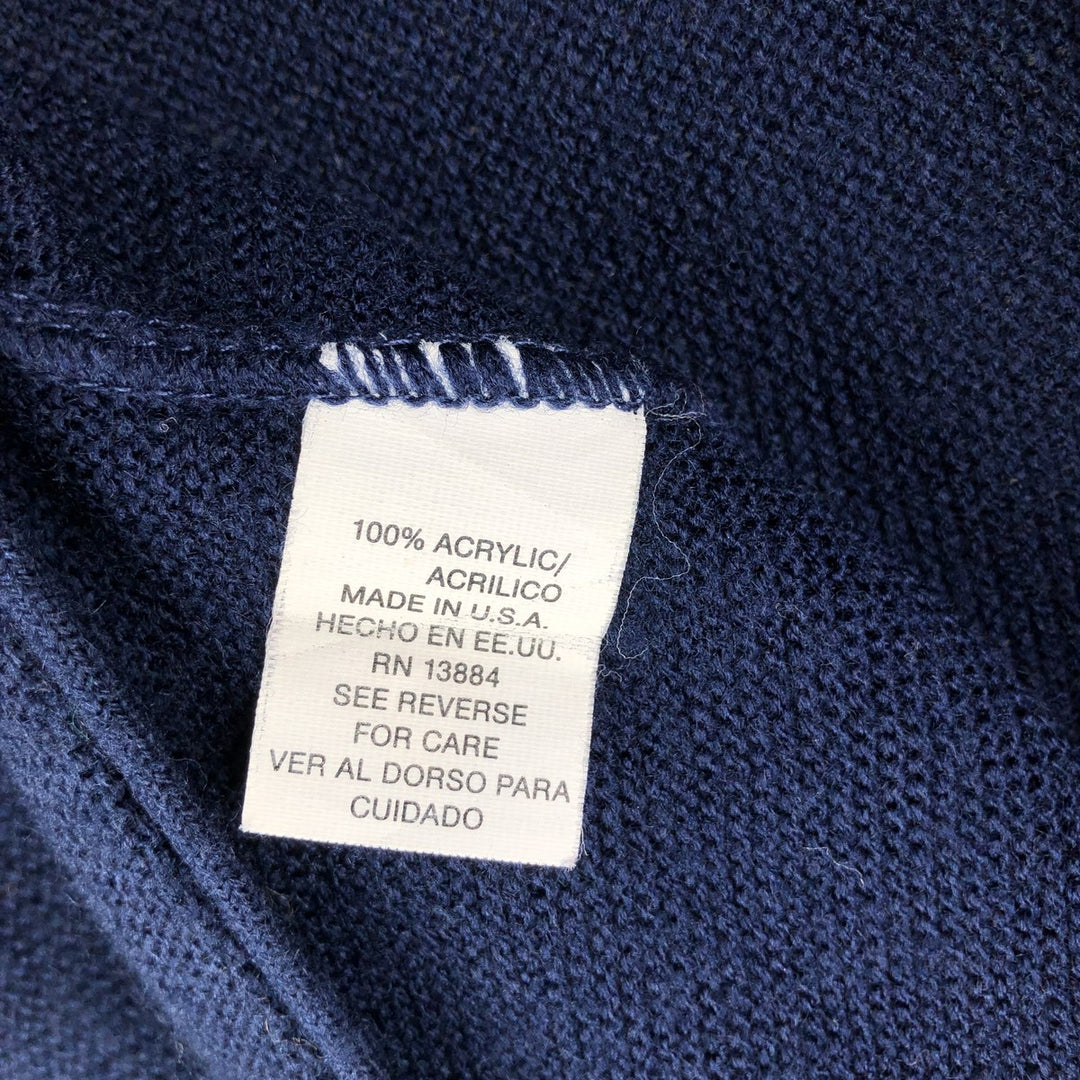 Vintage IZOD acrylic knit cardigan, made in the USA, men's size XL acrylic navy blue type Vintage Second Hand