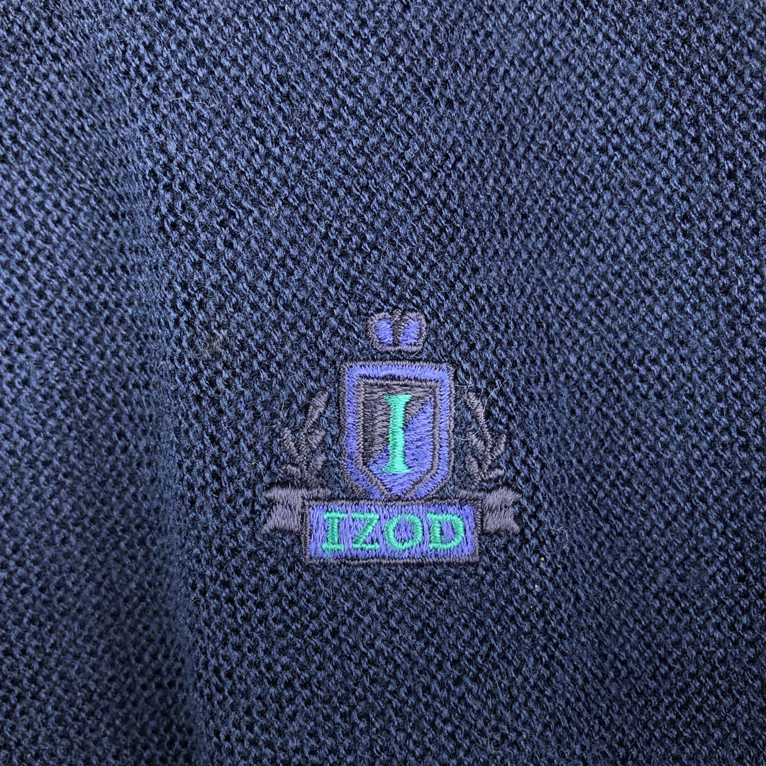 Vintage IZOD acrylic knit cardigan, made in the USA, men's size XL acrylic navy blue type Vintage Second Hand