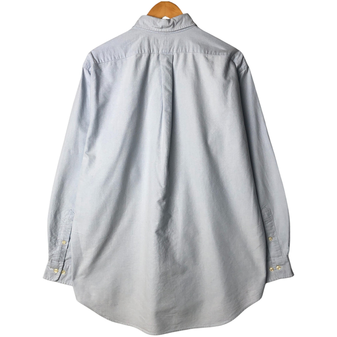 Ralph Lauren YARMOUTH long sleeve button down shirt, men's size L cotton Blue type light blue Vintage Second Hand