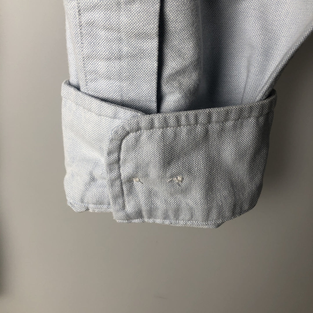 Ralph Lauren YARMOUTH long sleeve button down shirt, men's size L cotton Blue type light blue Vintage Second Hand