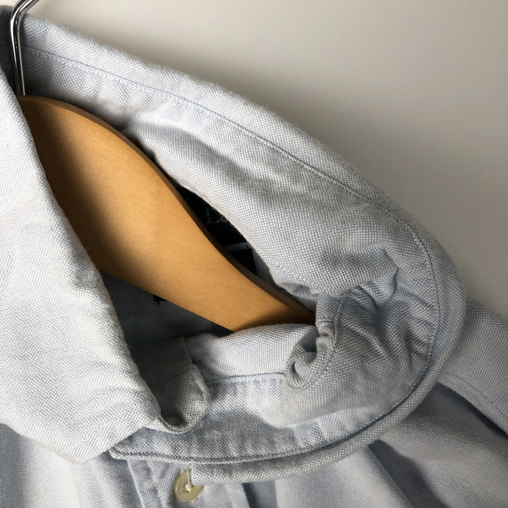 Ralph Lauren YARMOUTH long sleeve button down shirt, men's size L cotton Blue type light blue Vintage Second Hand