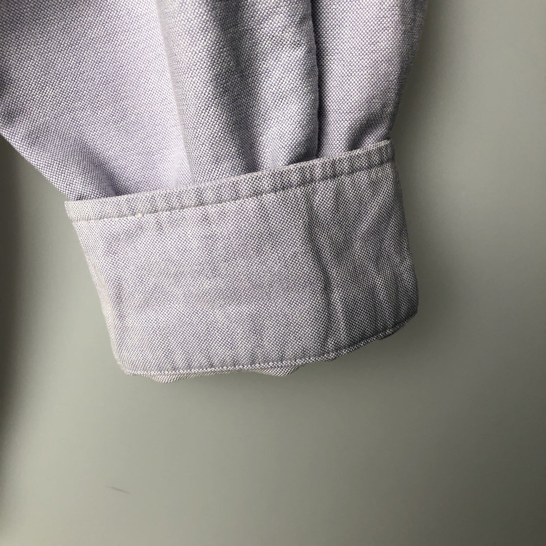 Ralph Lauren YARMOUTH long sleeve button down shirt, men's XL size cotton Blue type light blue Vintage Second Hand